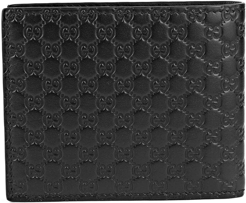 Gucci Men's Microguccissima Black Leather Bifold Wallet 260987 at_Queen_Bee_of_Beverly_Hills