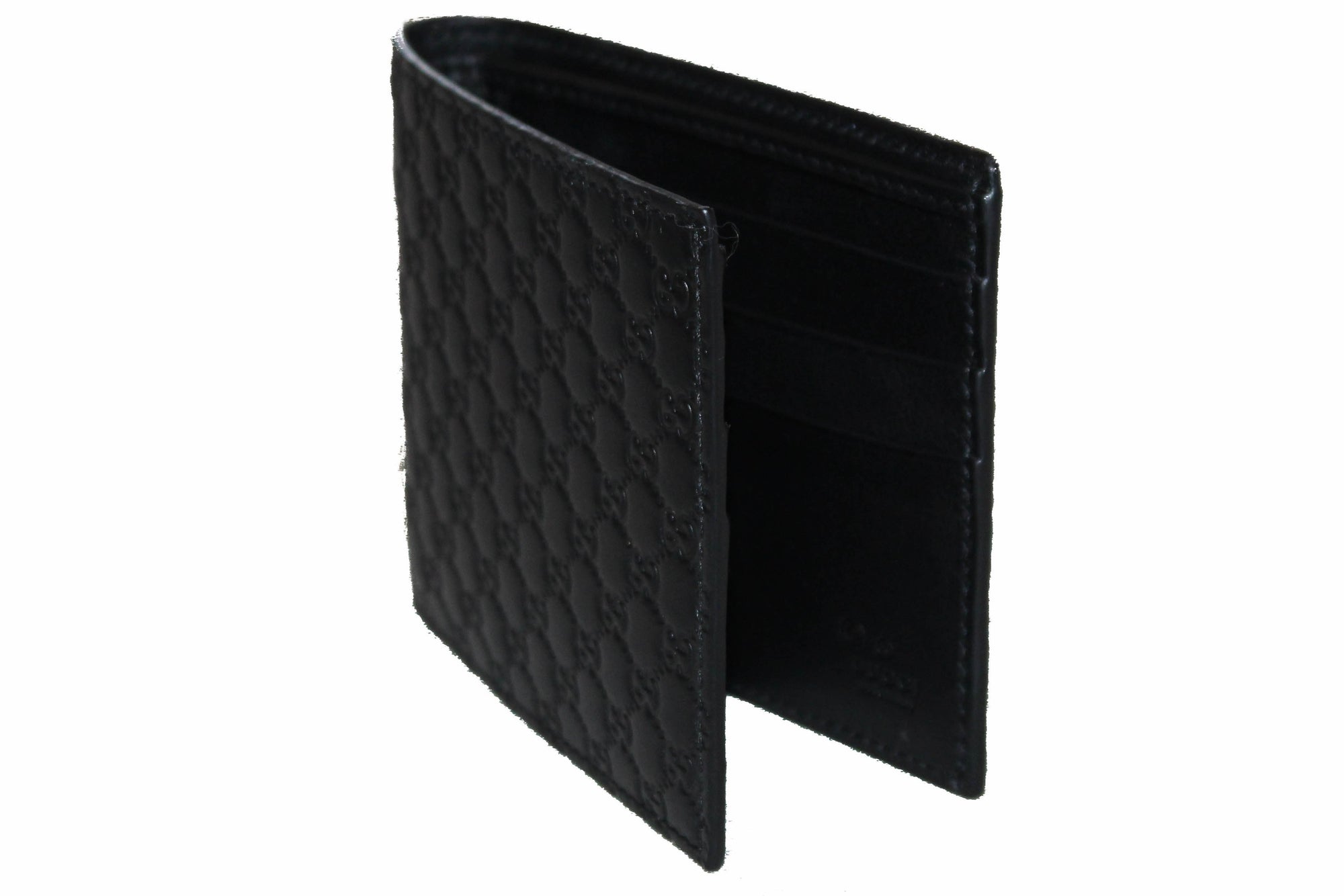 Gucci Men's Microguccissima Black Leather Bifold Wallet 260987 at_Queen_Bee_of_Beverly_Hills