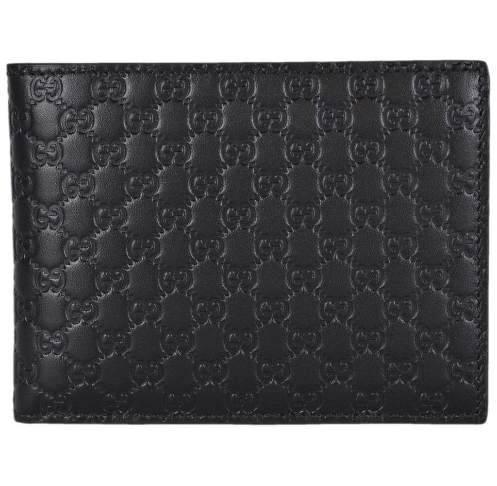 Gucci Men's Microguccissima Black Leather Trifold Wallet 333042 at_Queen_Bee_of_Beverly_Hills
