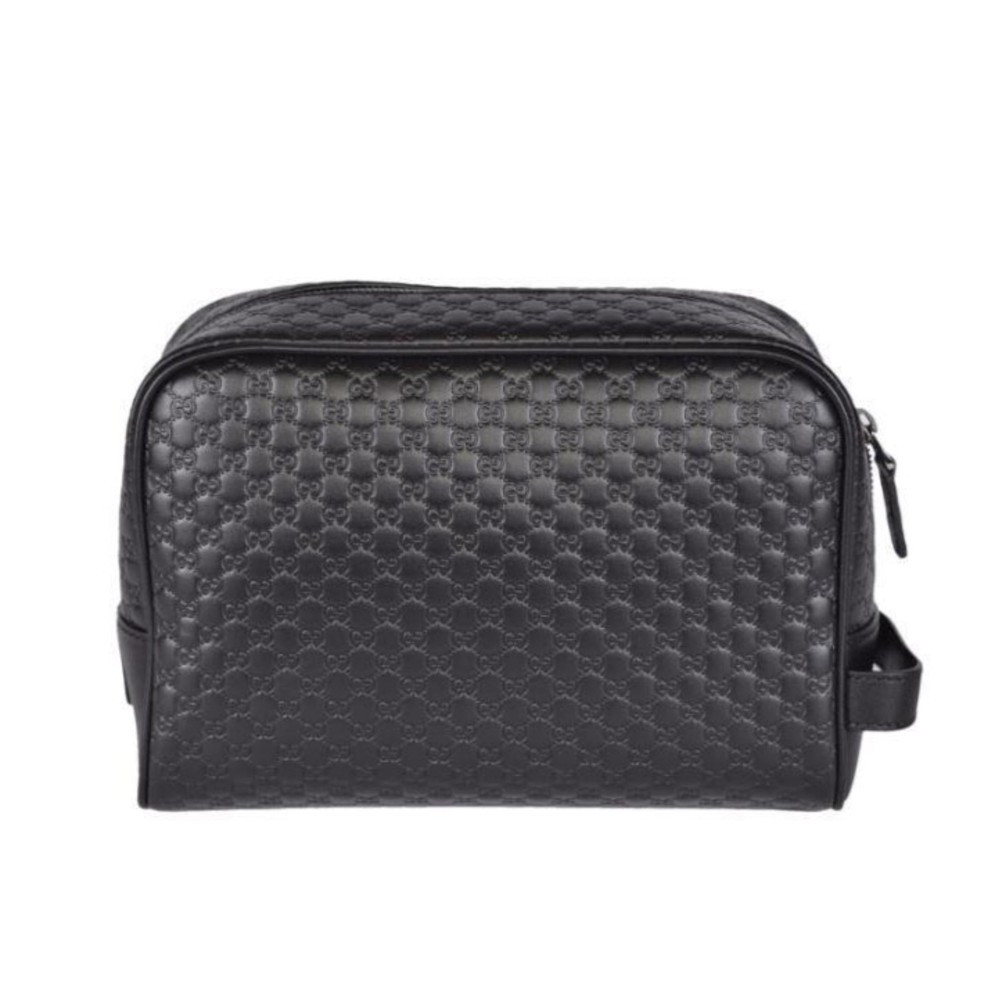 Gucci Men's Microguccissima Black Toiletry Bag Gucci Men's 419775 Leather Micro GG travel case kit at_Queen_Bee_of_Beverly_Hills