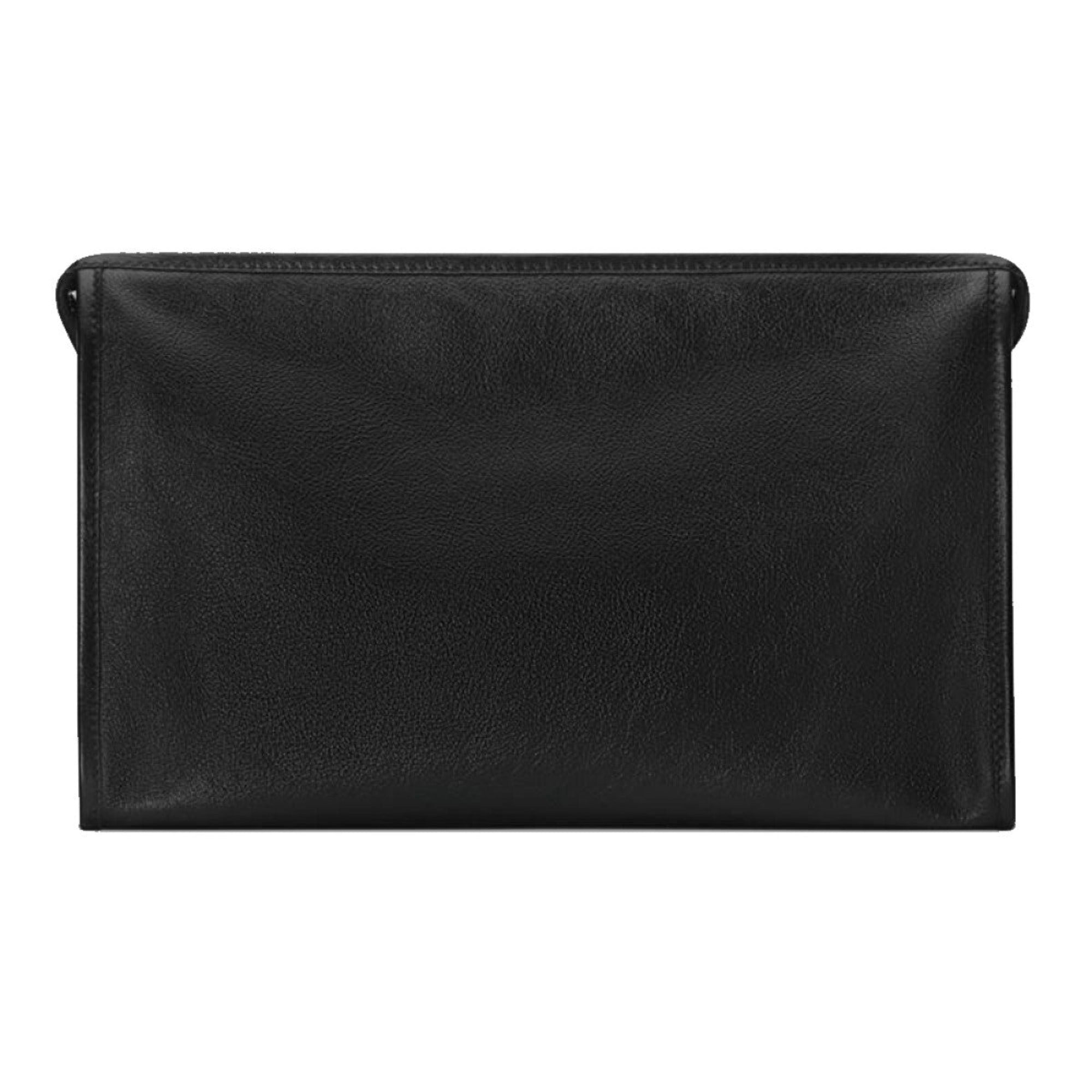 Gucci Morpheus Black Fluffy Calf Leather Cosmetic Pouch Bag 575991 at_Queen_Bee_of_Beverly_Hills
