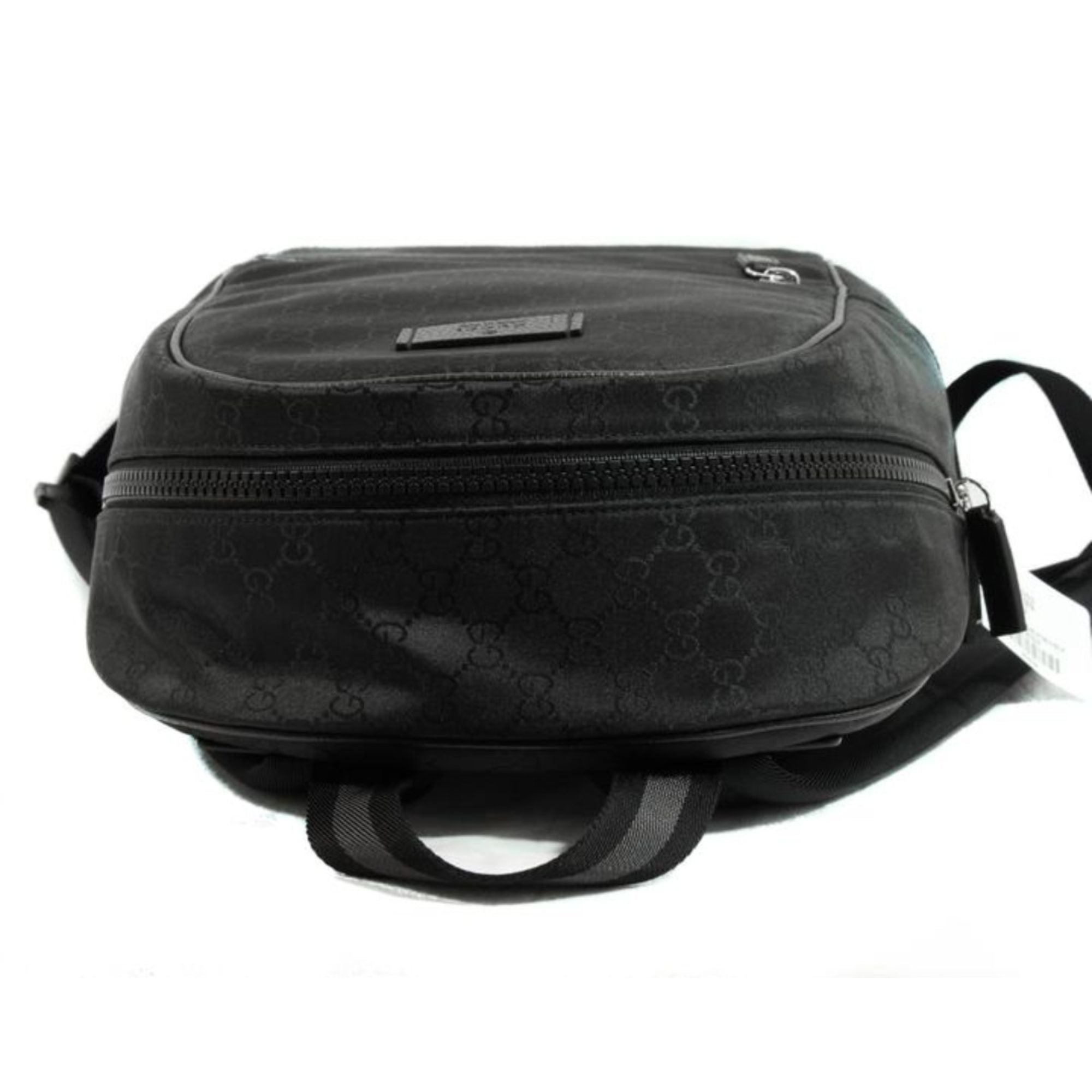 Gucci Nylon GG Guccissima Black Slim Backpack Travel Bag 449181 at_Queen_Bee_of_Beverly_Hills