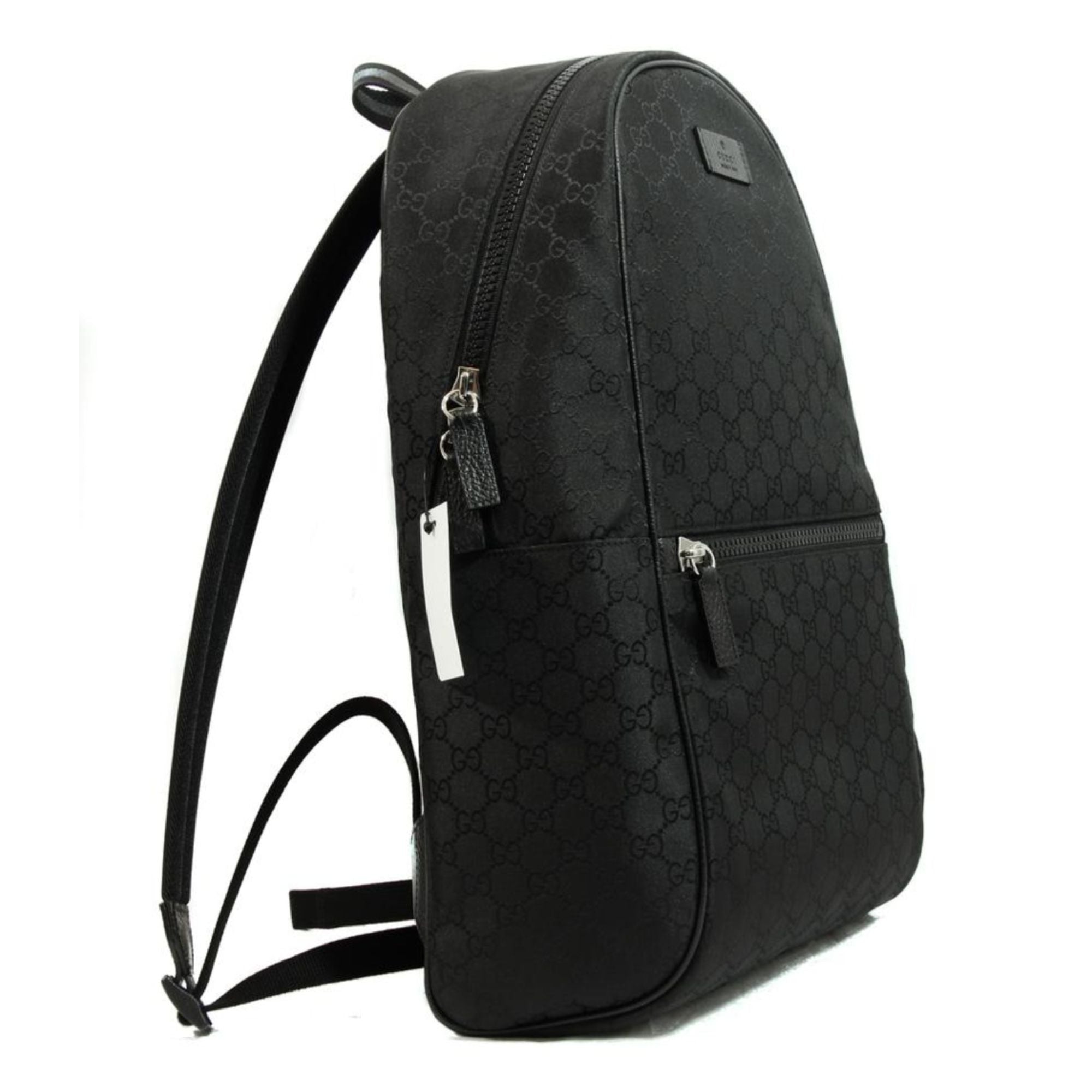Gucci Nylon GG Guccissima Black Slim Backpack Travel Bag 449181 at_Queen_Bee_of_Beverly_Hills