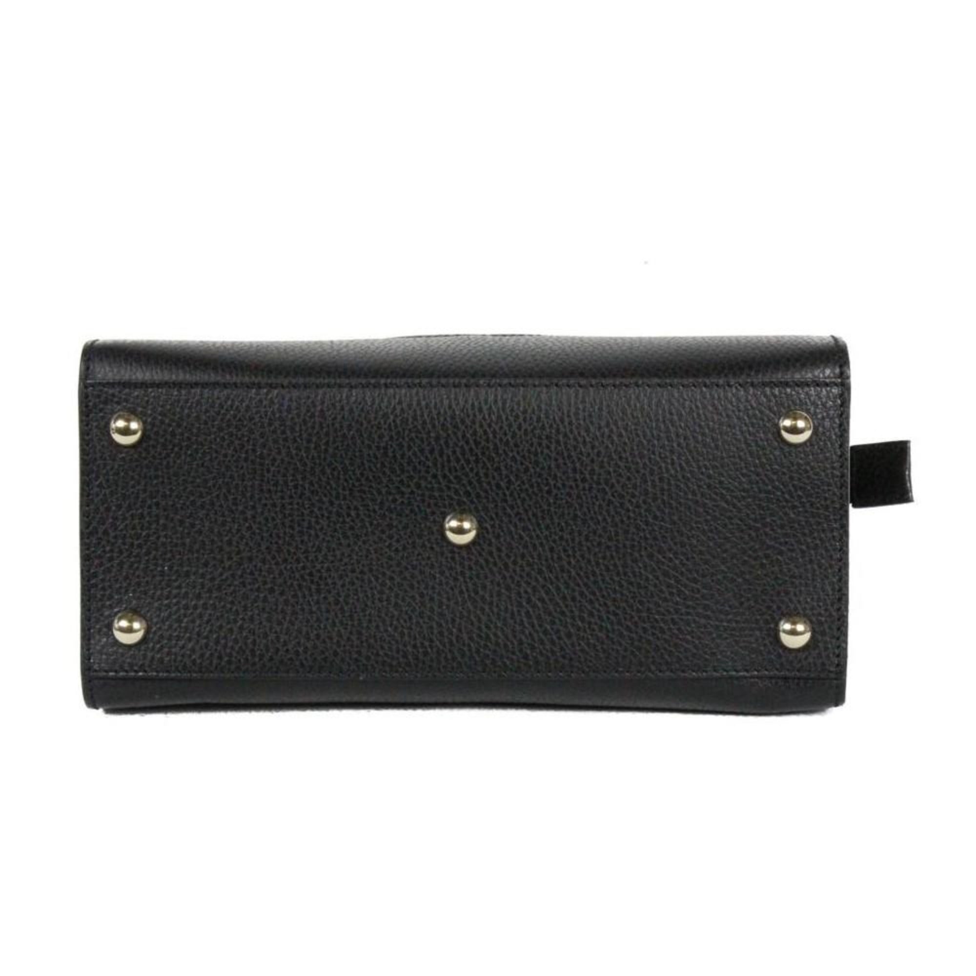 Gucci Soho Leather Tote Crossbody Bag Black 607722 at_Queen_Bee_of_Beverly_Hills