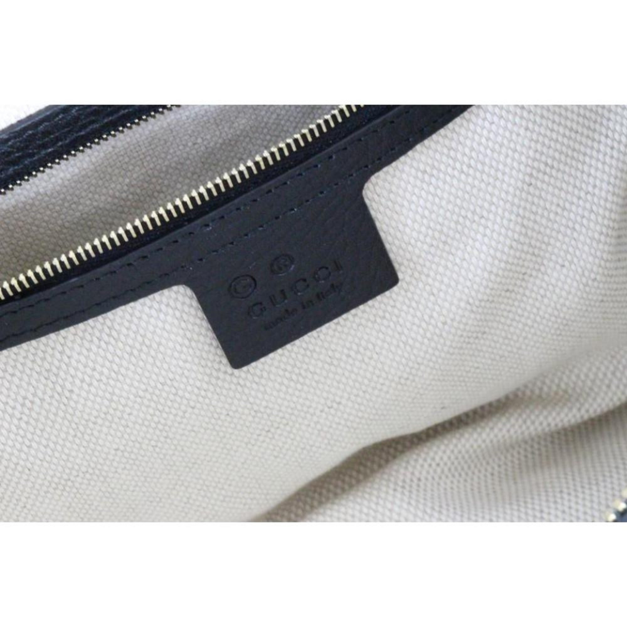 Gucci Soho Leather Tote Crossbody Bag Black 607722 at_Queen_Bee_of_Beverly_Hills
