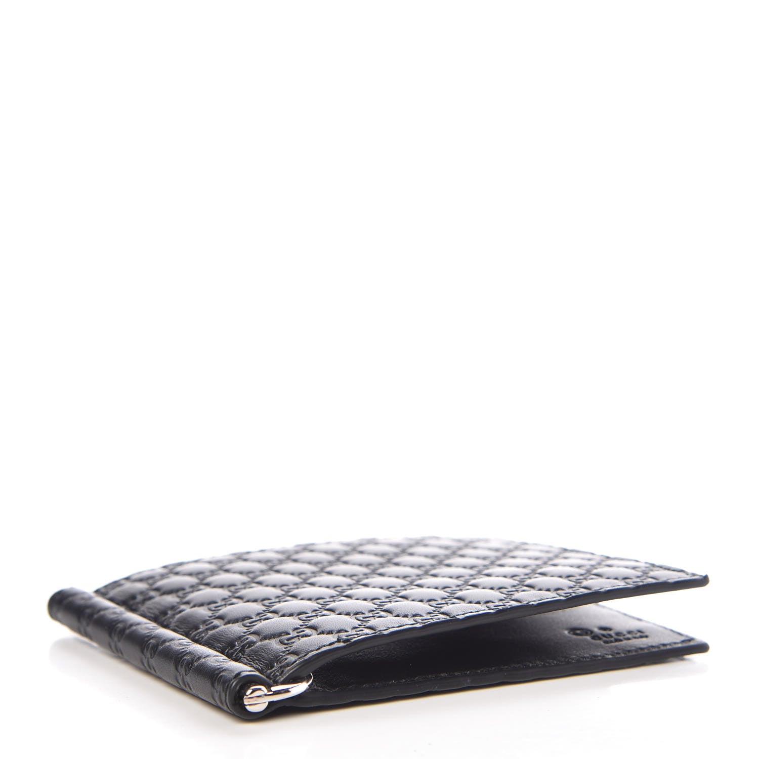 Gucci Unisex Microguccissima GG Black Money Clip Wallet 544478 at_Queen_Bee_of_Beverly_Hills