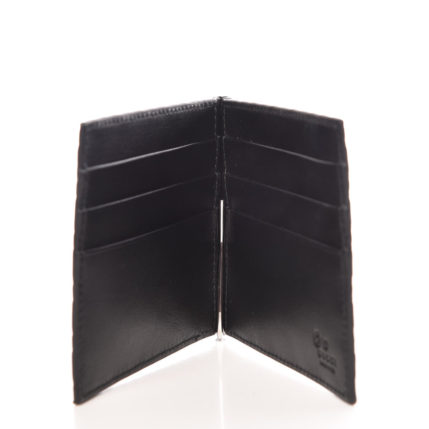 Gucci Unisex Microguccissima GG Black Money Clip Wallet 544478 at_Queen_Bee_of_Beverly_Hills