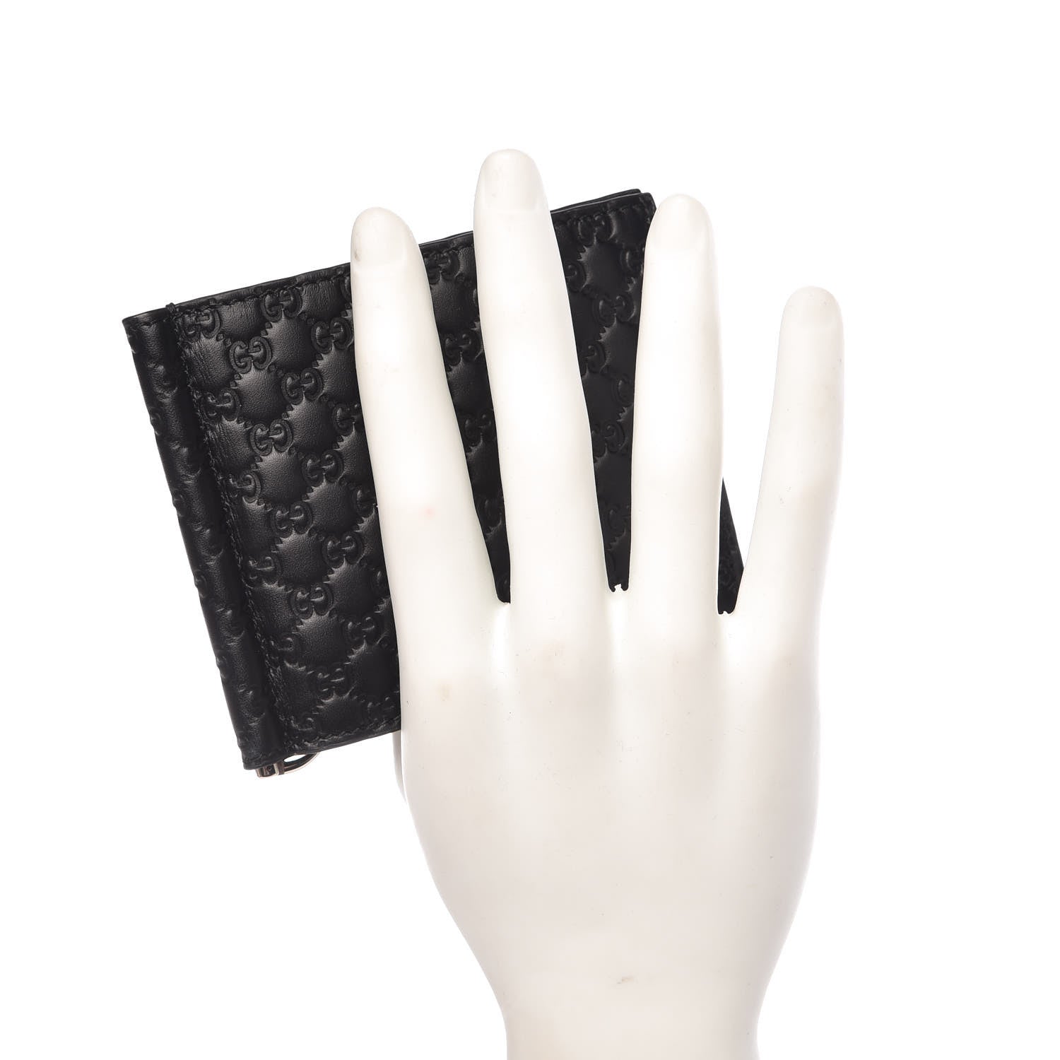 Gucci Unisex Microguccissima GG Black Money Clip Wallet 544478 at_Queen_Bee_of_Beverly_Hills