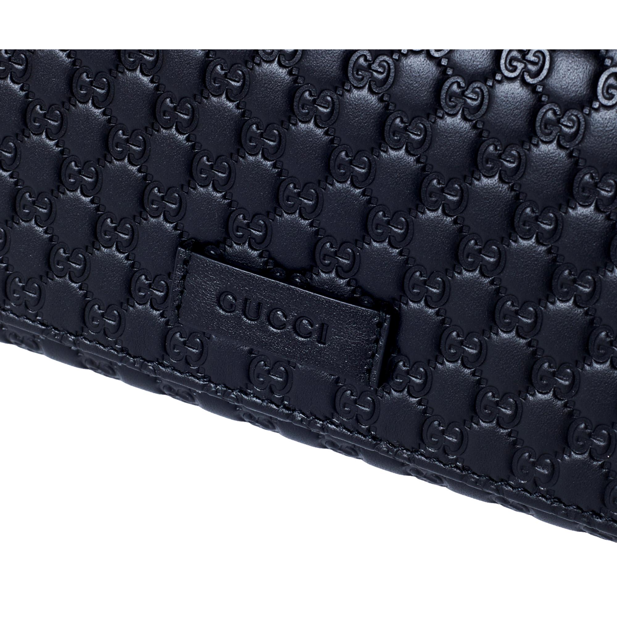 Gucci Women's Black Microguccissima Continental Flap Wallet 449396 at_Queen_Bee_of_Beverly_Hills