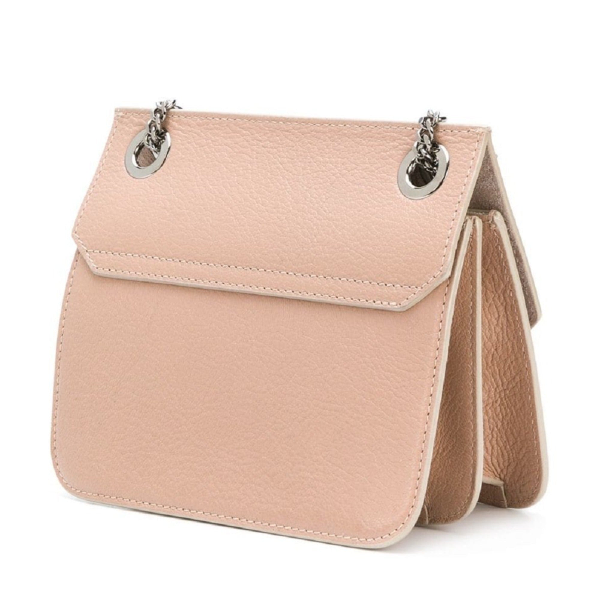 Jimmy Choo Mini Ballet Pink Rebel Cross Body Bag Silver Chain Strap REBEL/XB at_Queen_Bee_of_Beverly_Hills
