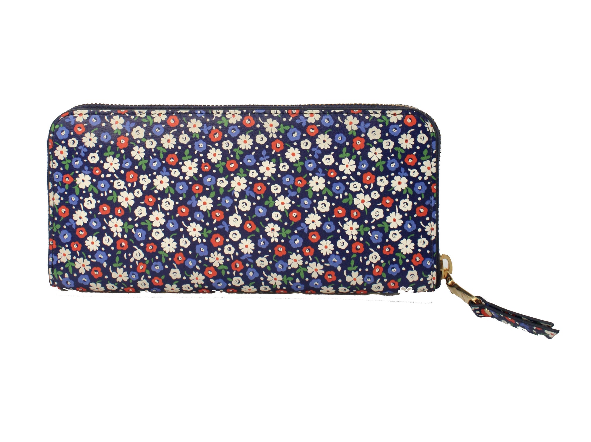 Miu Miu Portafaglio Lampo Blue Glace Flower Leather Wallet 5ML506 at_Queen_Bee_of_Beverly_Hills