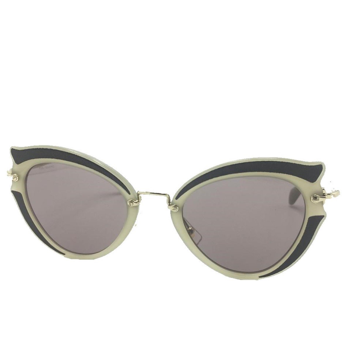 Miu Miu Prada Classic Women's Gray Cat Eye Sunglasses SMU05S at_Queen_Bee_of_Beverly_Hills