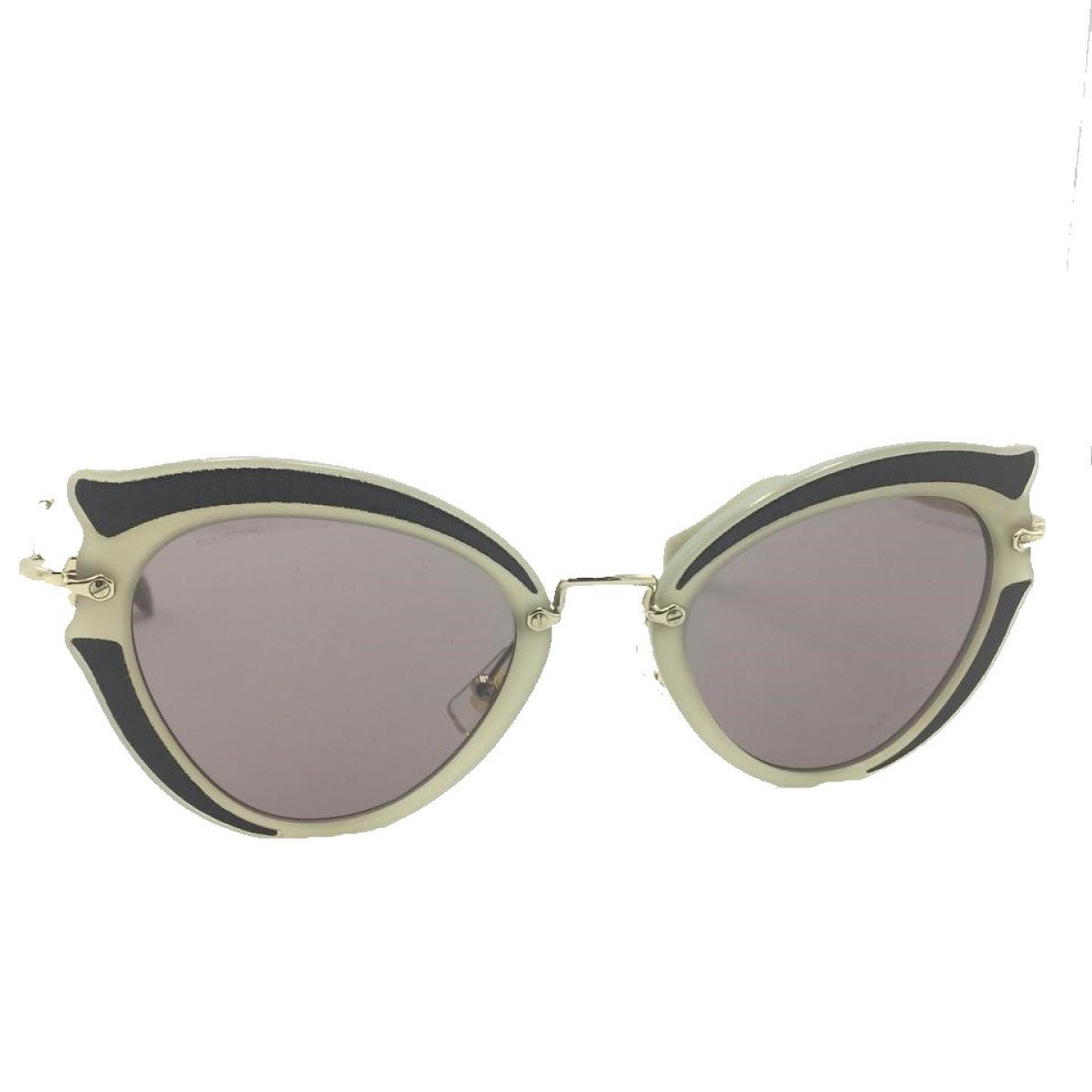 Miu Miu Prada Classic Women's Gray Cat Eye Sunglasses SMU05S at_Queen_Bee_of_Beverly_Hills