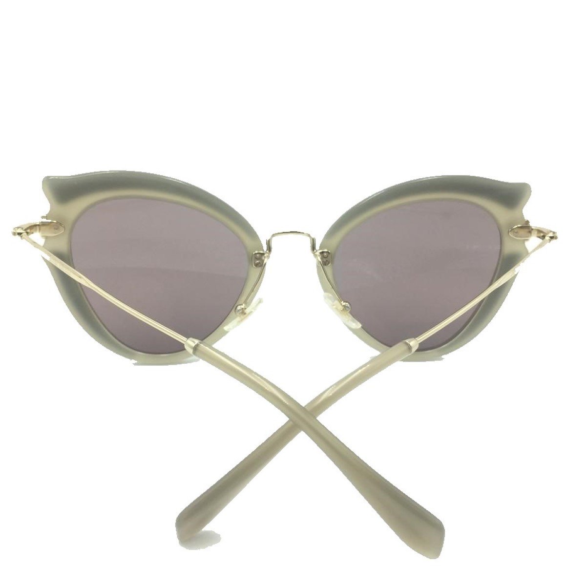 Miu Miu Prada Classic Women's Gray Cat Eye Sunglasses SMU05S at_Queen_Bee_of_Beverly_Hills