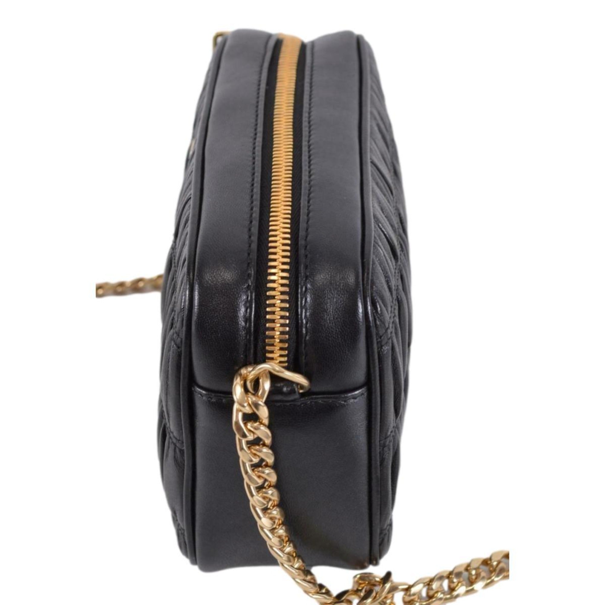 Prada Black Guafre Leather Small Crossbody Bag 1BH112 at_Queen_Bee_of_Beverly_Hills