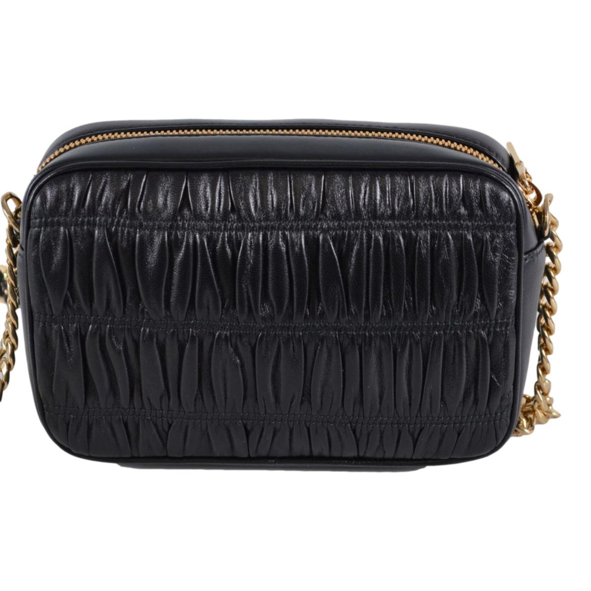 Prada Black Guafre Leather Small Crossbody Bag 1BH112 at_Queen_Bee_of_Beverly_Hills