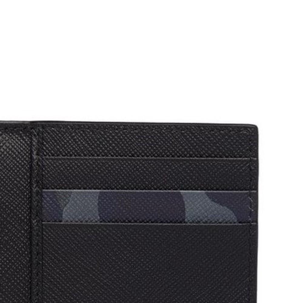 Prada Black Saffiano Leather Camouflage Print Vertical Card Holder 2MC101 at_Queen_Bee_of_Beverly_Hills