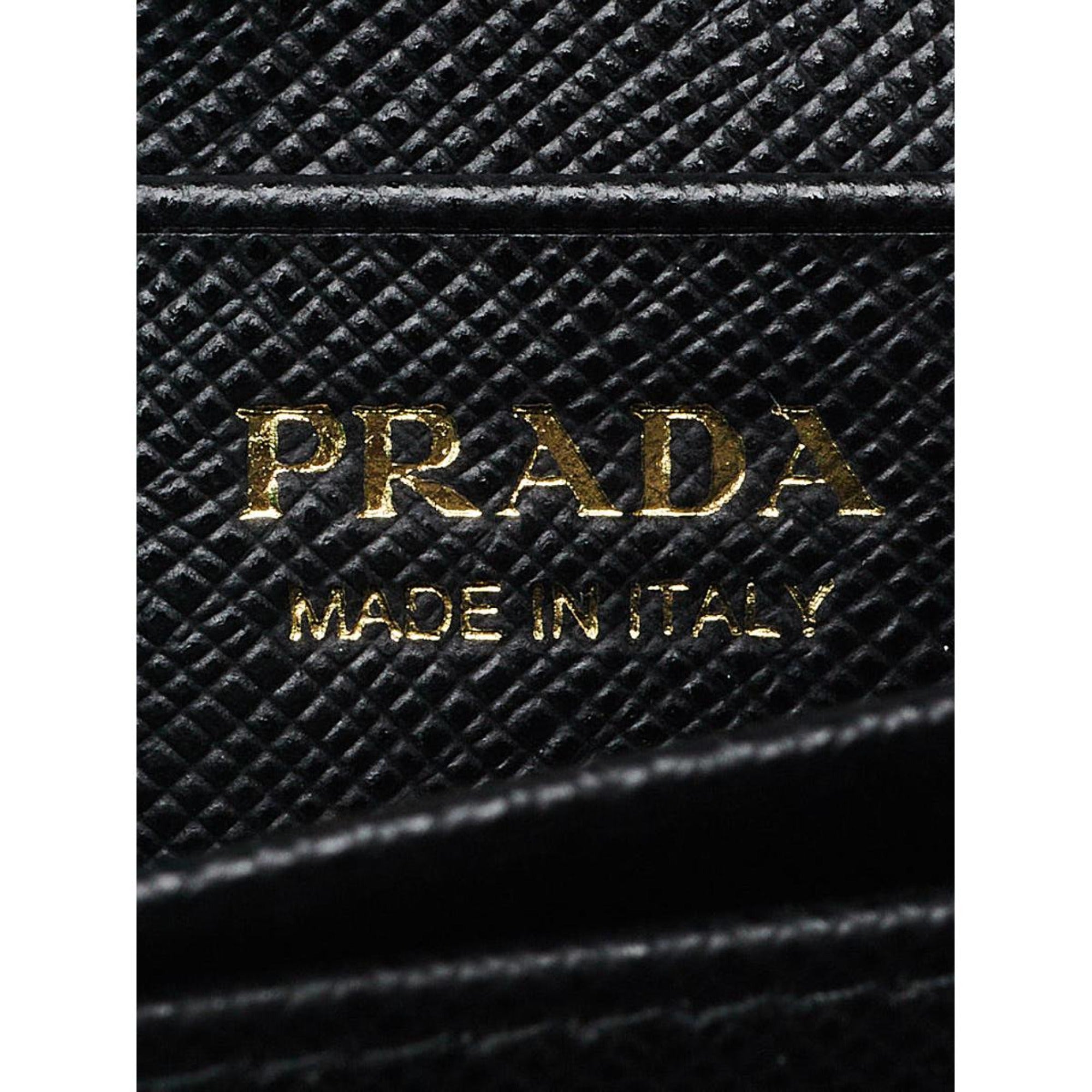 Prada Black Saffiano Leather Credit Card Case Wallet 1MC122 at_Queen_Bee_of_Beverly_Hills