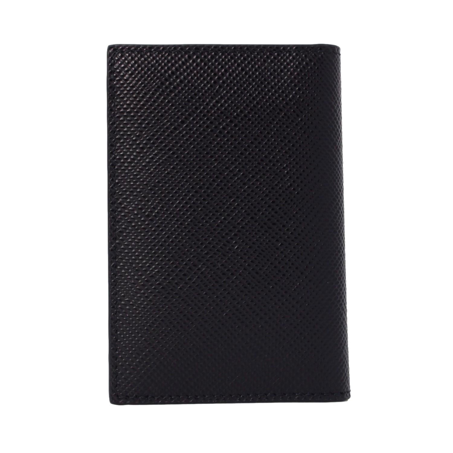Prada Black Saffiano Leather Vertical Logo Card Holder 2MC101 at_Queen_Bee_of_Beverly_Hills