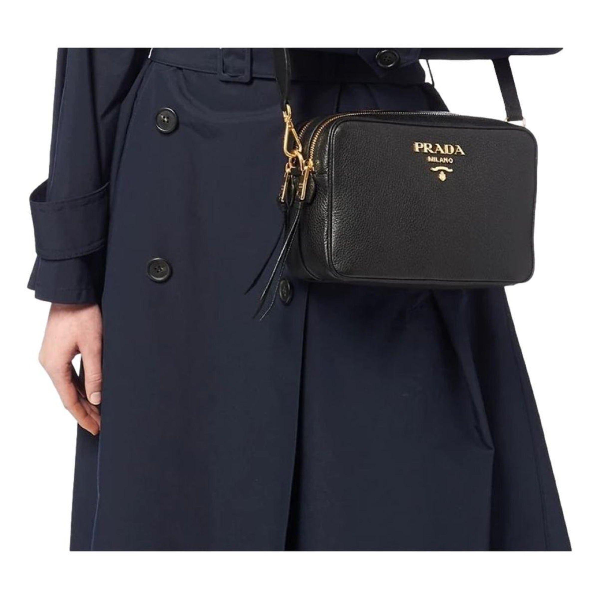 Prada Black Vitello Phenix Leather Double Zip Crossbody Bag 1BH079 at_Queen_Bee_of_Beverly_Hills