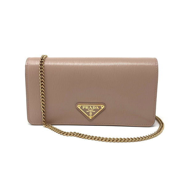 Prada Cipria Beige Vitello Move Leather Small Wallet on Chain Crossbod –  Queen Bee of Beverly Hills