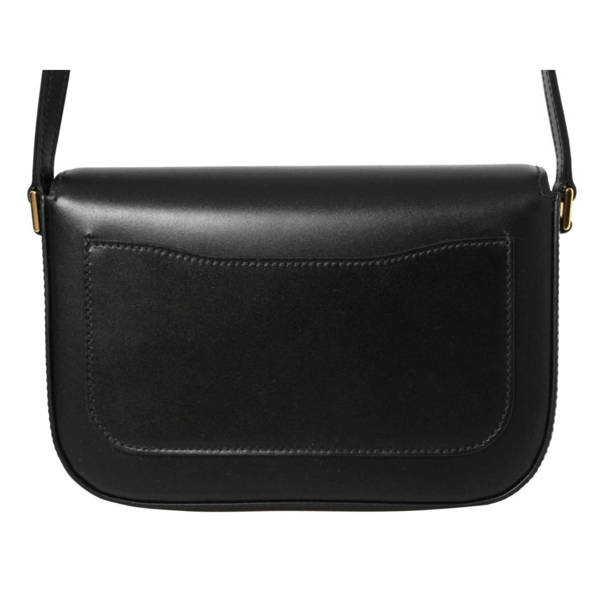 Prada City Calf Leather Black Crossbody Flap Bag 1BD244 at_Queen_Bee_of_Beverly_Hills