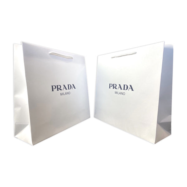 Prada paper shopping bag store