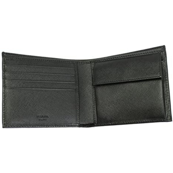 Prada Black Nylon & Leather Bi-Fold Mens Wallet - Boca Pawn