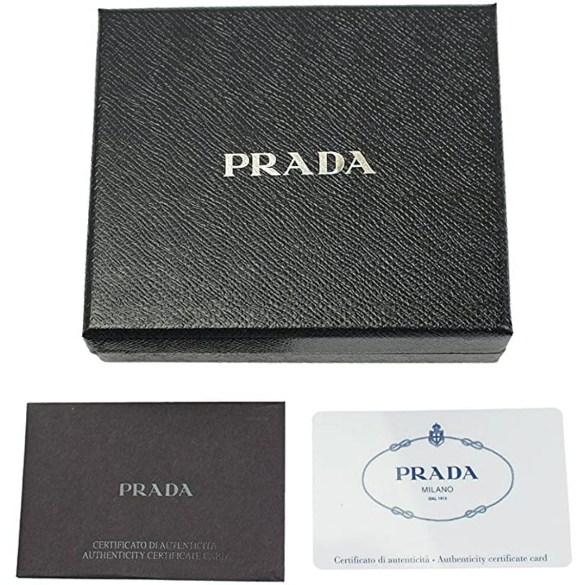Prada Men's Blue Black Saffiano Cuir Leather Billfold Wallet 2M0513 at_Queen_Bee_of_Beverly_Hills