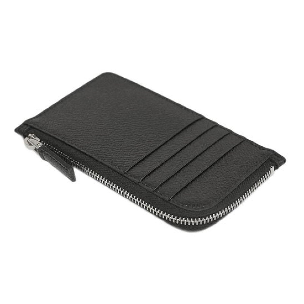 Prada Men's Vitello Micro Grain Black Leather Zipper Card Case Wallet 2MC021 at_Queen_Bee_of_Beverly_Hills