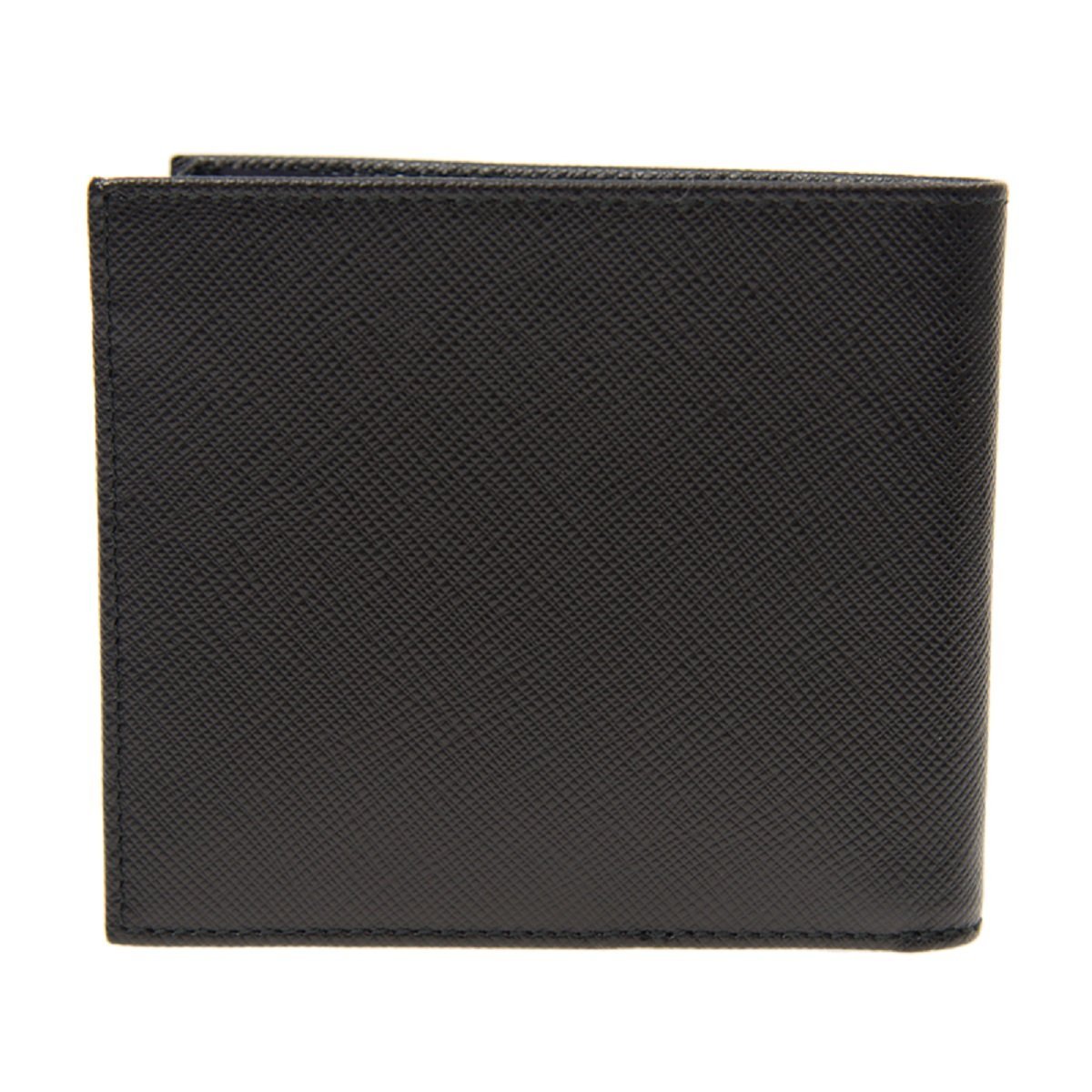 Prada Men's Vitello Micro Grain Nero Black Bifold Wallet 2MO233 at_Queen_Bee_of_Beverly_Hills