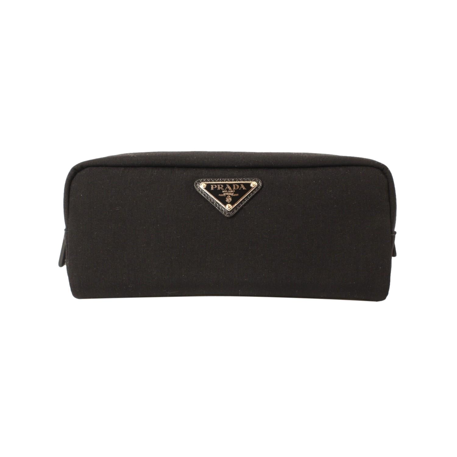 Prada Necessaire Black Cordura Fabric Cosmetic Toiletry Bag 2NA001 at_Queen_Bee_of_Beverly_Hills