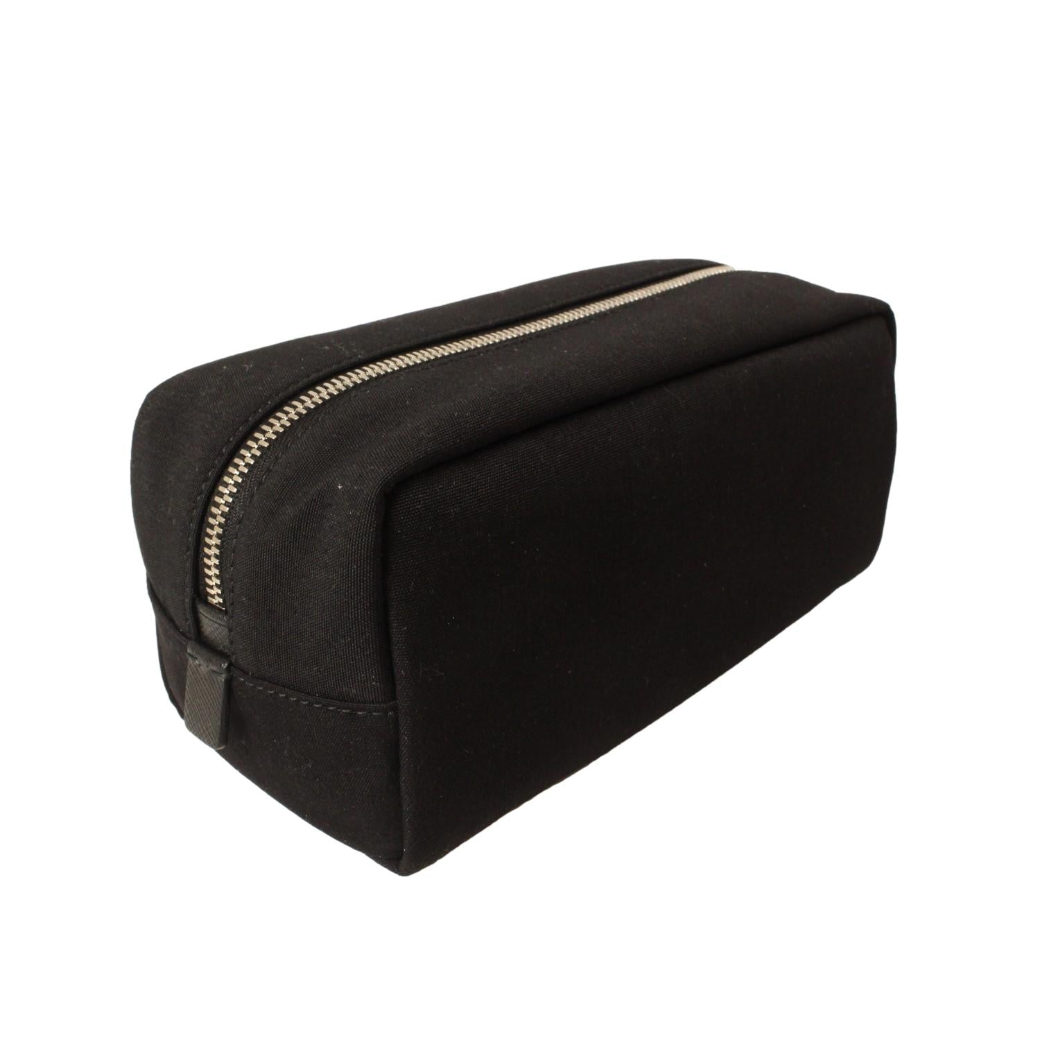 Prada Necessaire Black Cordura Fabric Cosmetic Toiletry Bag 2NA001 at_Queen_Bee_of_Beverly_Hills