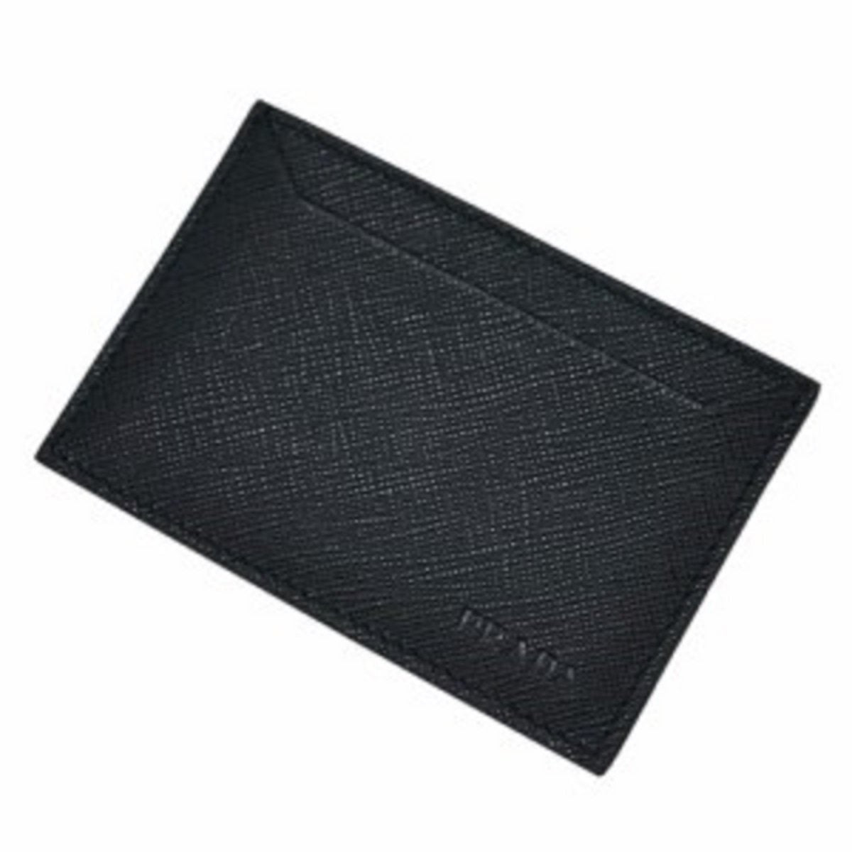 Prada Nero Black Saffiano Men's Leather Wallet Credit Card Holder Case Bill 2MC208 at_Queen_Bee_of_Beverly_Hills