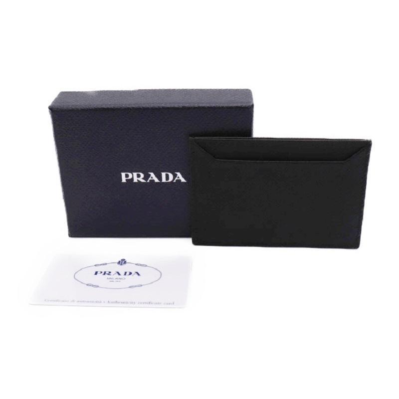 Prada Nero Black Saffiano Men's Leather Wallet Credit Card Holder Case Bill 2MC208 at_Queen_Bee_of_Beverly_Hills