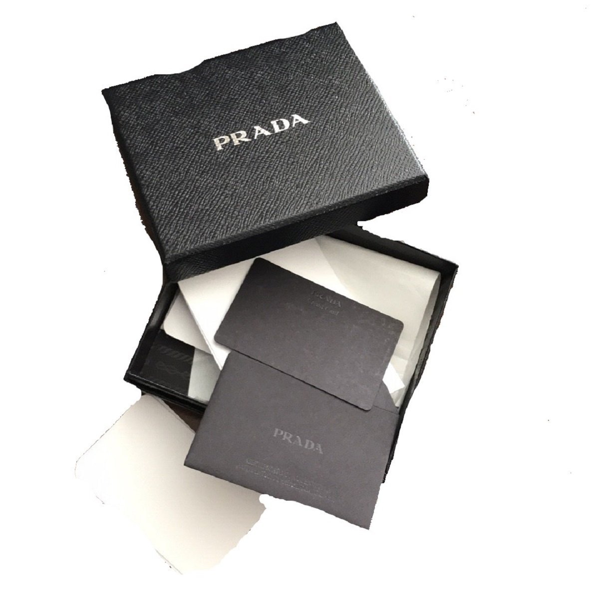 Prada Portaf Orizzontale Saffiano Bifold Leather Brown Black Wallet at_Queen_Bee_of_Beverly_Hills