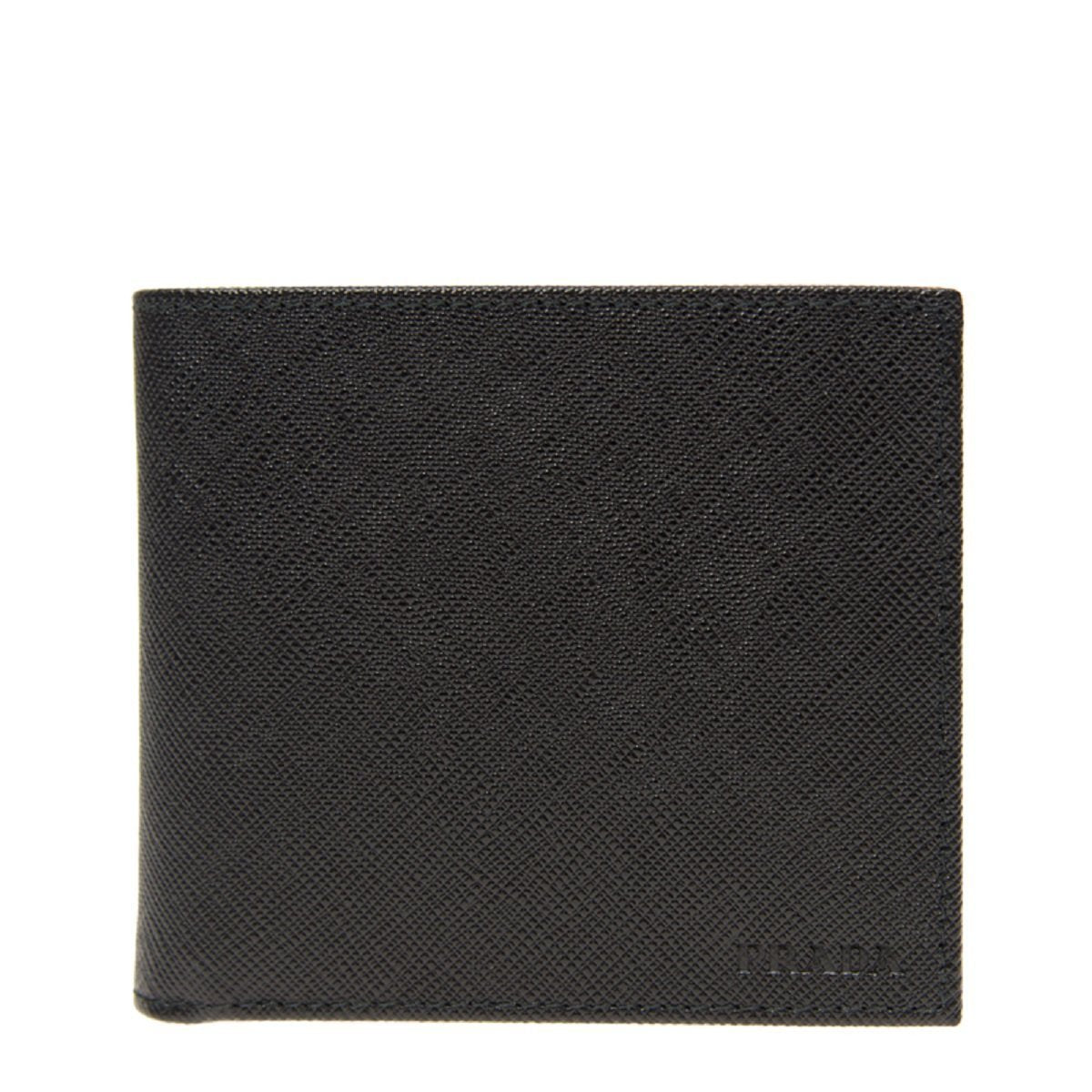 Prada Portaf. Orizzontale Vitello Micro Grain Nero Black Mens Wallet 2MO100 at_Queen_Bee_of_Beverly_Hills