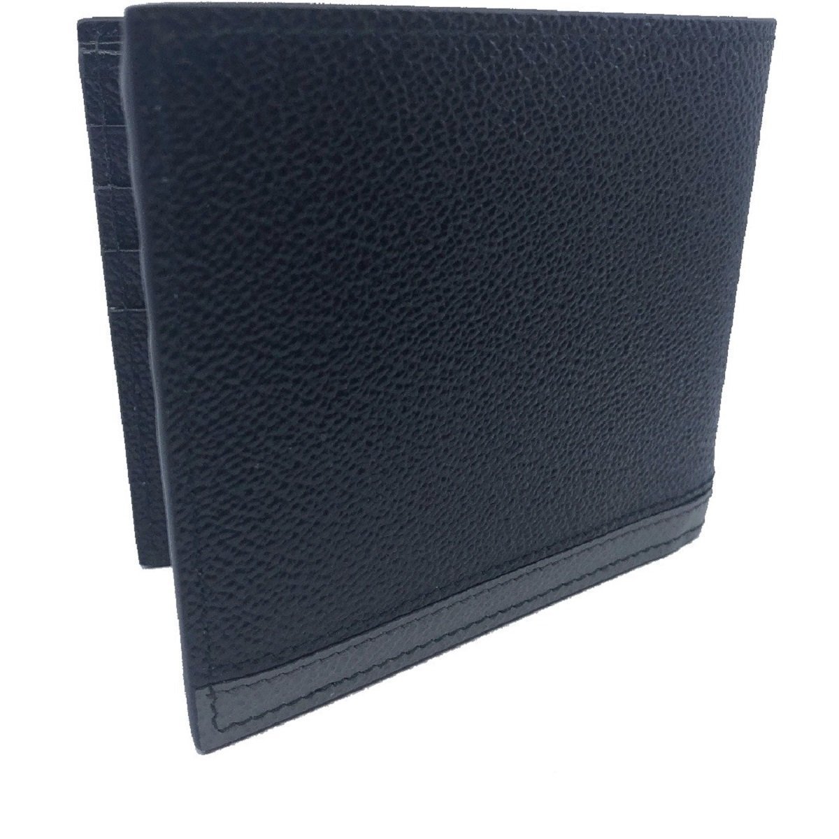 Prada Portafoglio Black Nero Baltico Grey Vitello Micro Grain Leather Wallet 2MO513 at_Queen_Bee_of_Beverly_Hills