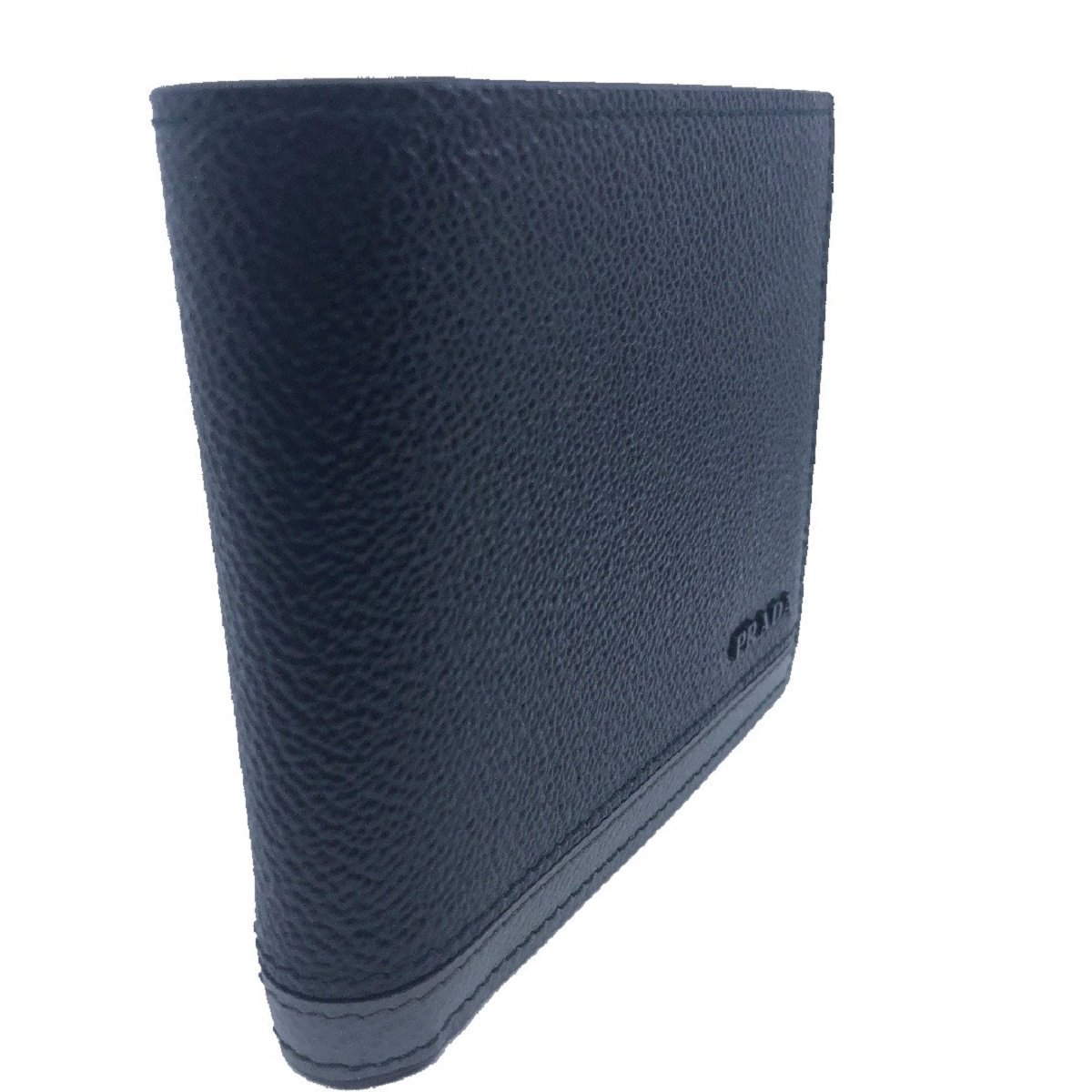 Prada Portafoglio Black Nero Baltico Grey Vitello Micro Grain Leather Wallet 2MO513 at_Queen_Bee_of_Beverly_Hills