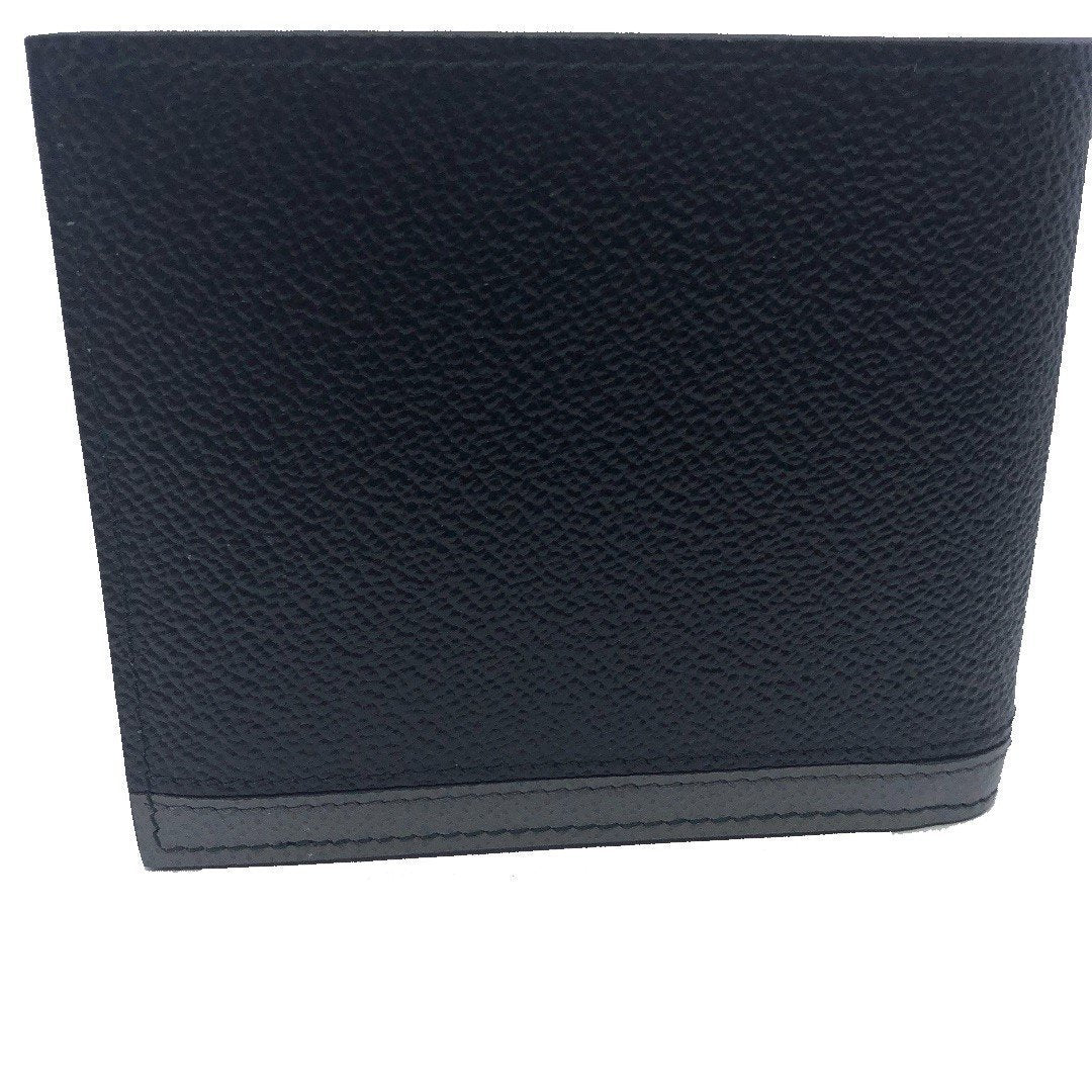 Prada Portafoglio Black Nero Baltico Grey Vitello Micro Grain Leather Wallet 2MO513 at_Queen_Bee_of_Beverly_Hills