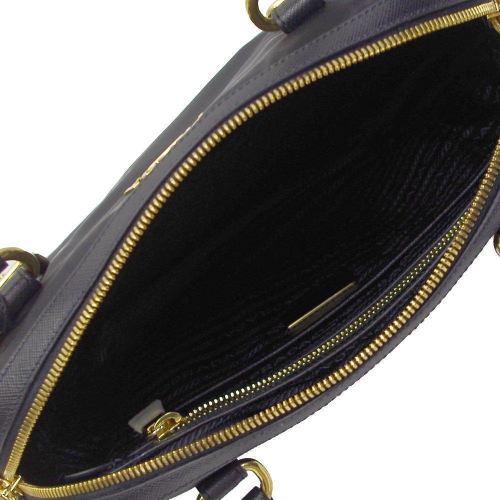 Prada Tessuto Nylon and Saffiano Leather Black Convertible Satchel Bag 1BB013 at_Queen_Bee_of_Beverly_Hills