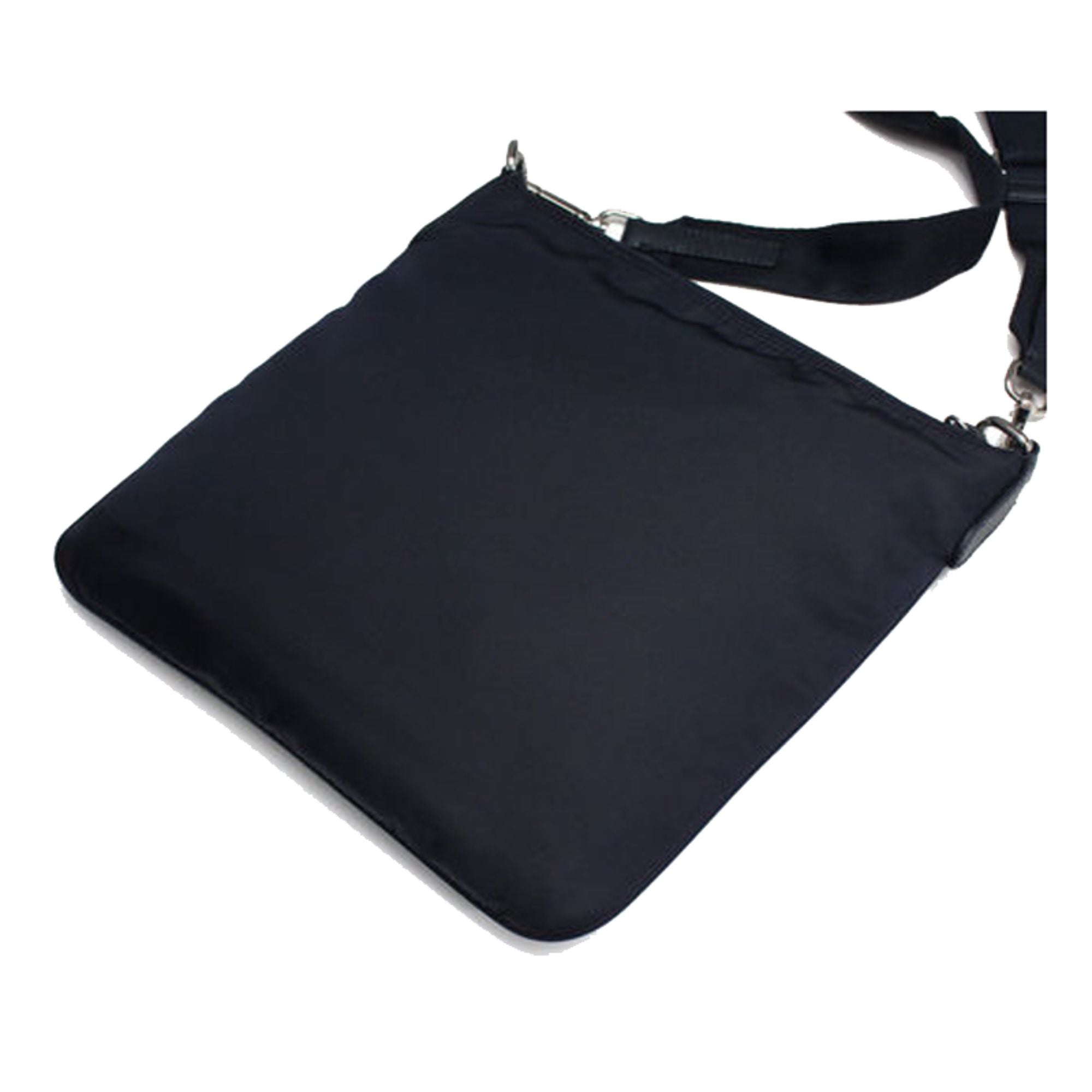 Prada Tessuto Nylon Sport Black Messenger Crossbody Bag 1BH716 at_Queen_Bee_of_Beverly_Hills