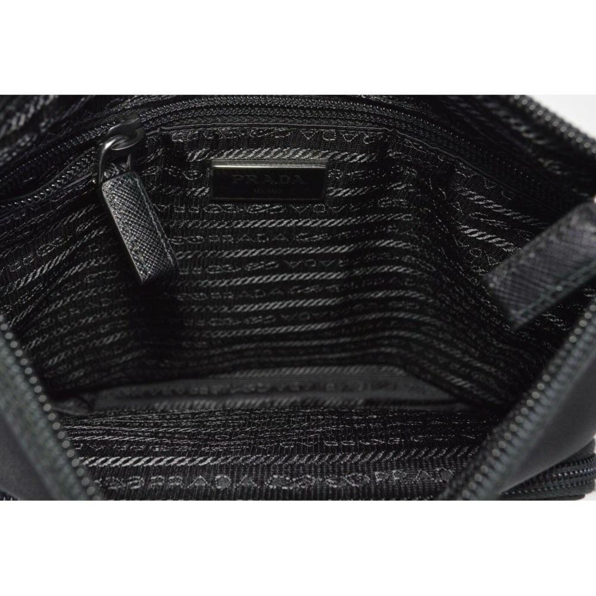 Prada Tessuto Saffiano Black Messenger Bag Crossbody 2VH563 at_Queen_Bee_of_Beverly_Hills