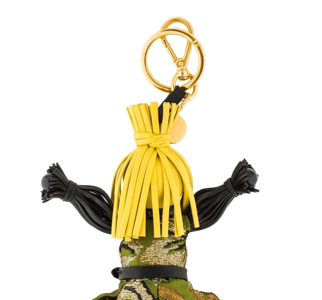 Prada Trick Pelle Felce Green Dress Jasmine Doll Keyring Key Charm 1TL171 at_Queen_Bee_of_Beverly_Hills