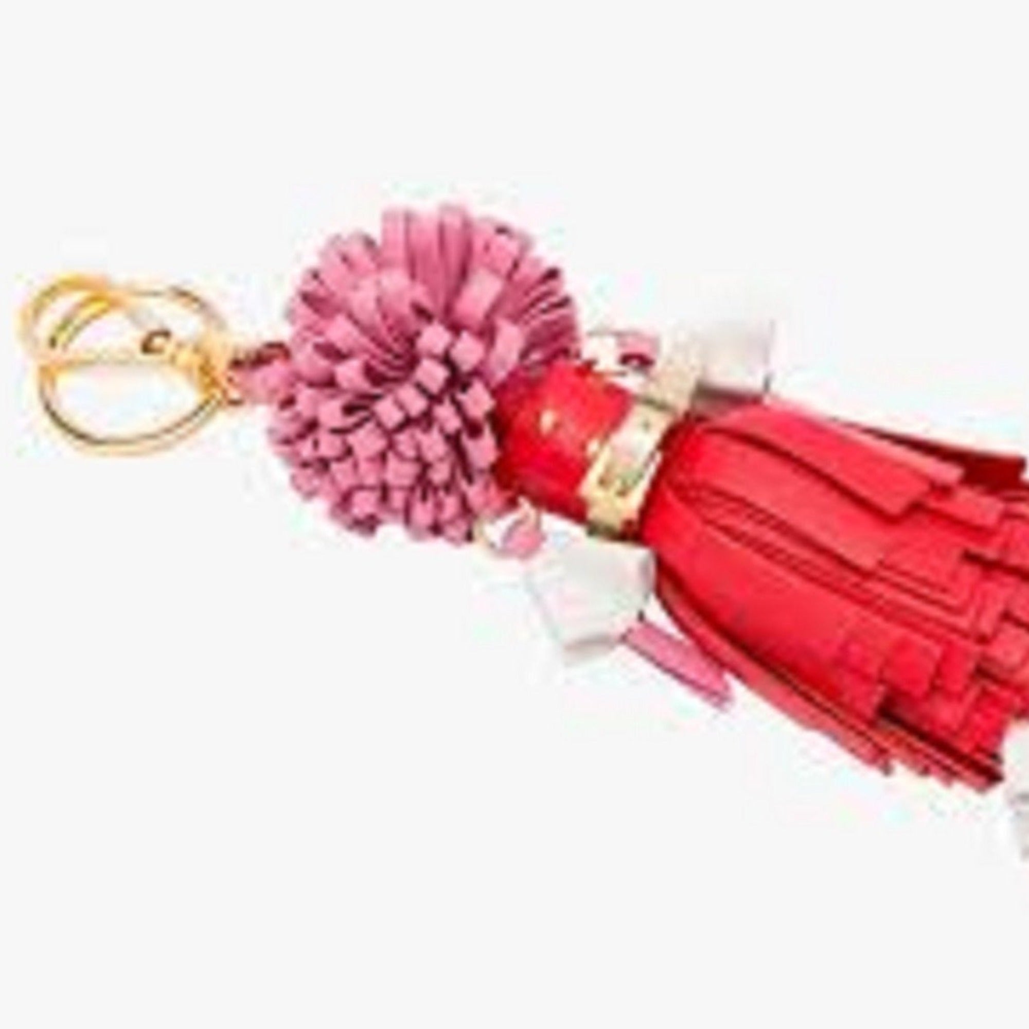 Prada Trick Pelle Lacca Wendy Red Pink Leather Keychain 1TL170 at_Queen_Bee_of_Beverly_Hills