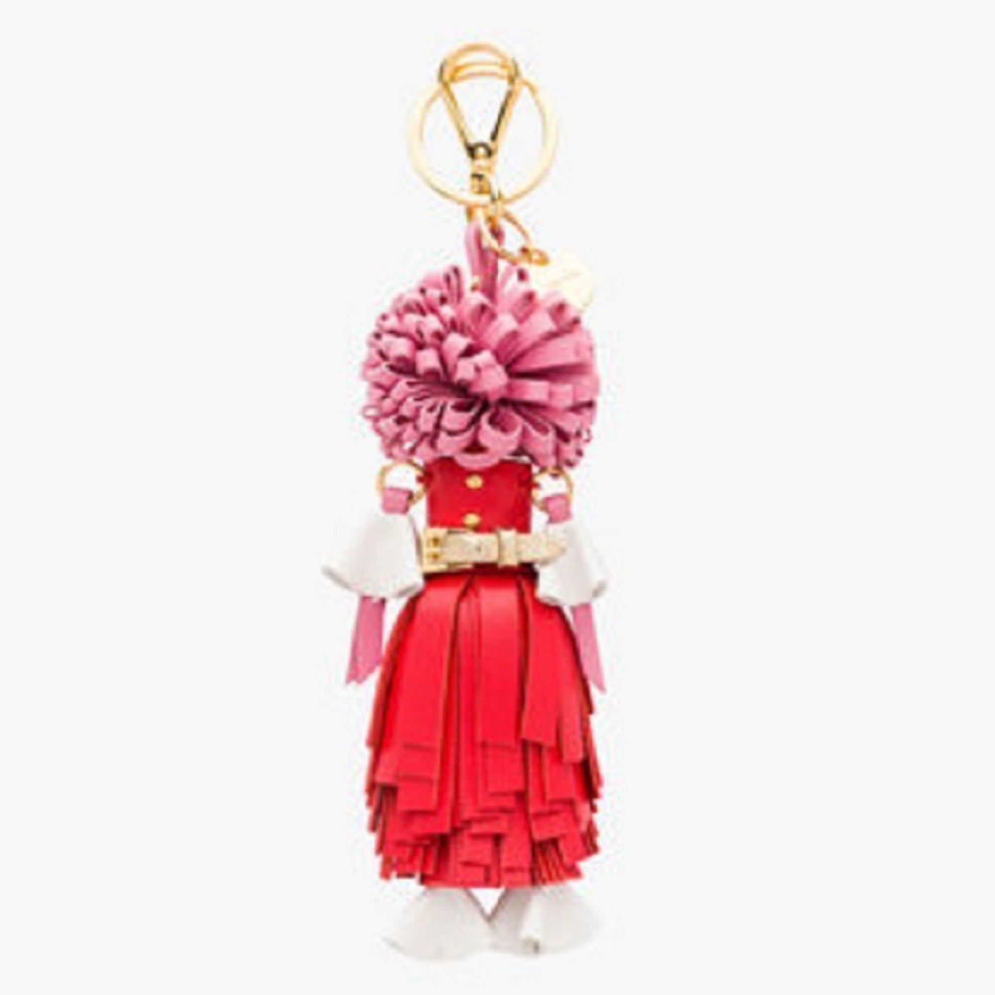 Prada Trick Pelle Lacca Wendy Red Pink Leather Keychain 1TL170 at_Queen_Bee_of_Beverly_Hills