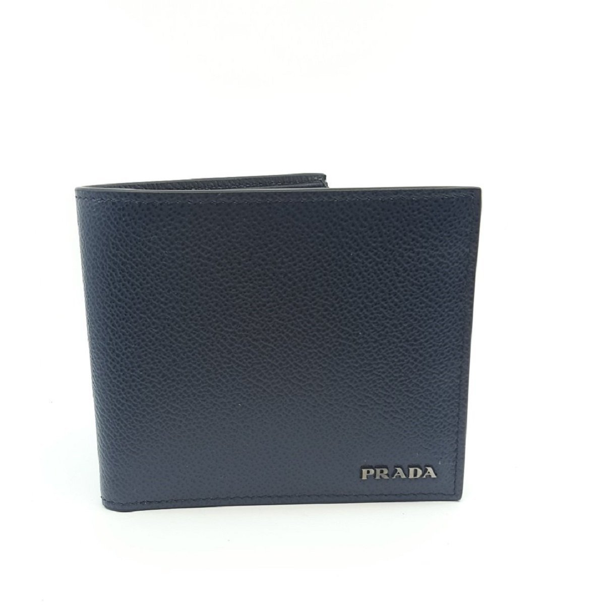 Prada Vitello Micro Grain Baltico Blue Nero Black Mens Wallet 2MO513 at_Queen_Bee_of_Beverly_Hills