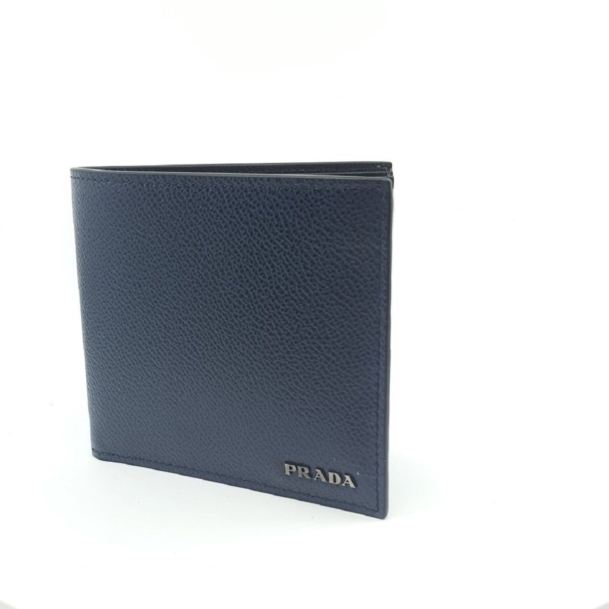 Prada Vitello Micro Grain Baltico Blue Nero Black Mens Wallet 2MO513 at_Queen_Bee_of_Beverly_Hills