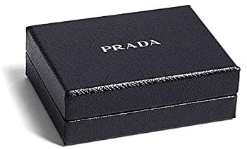 Prada Vitello Micro Grain Mens Vertical Card Holder Baltico Navy Black Nero 2MC035 at_Queen_Bee_of_Beverly_Hills