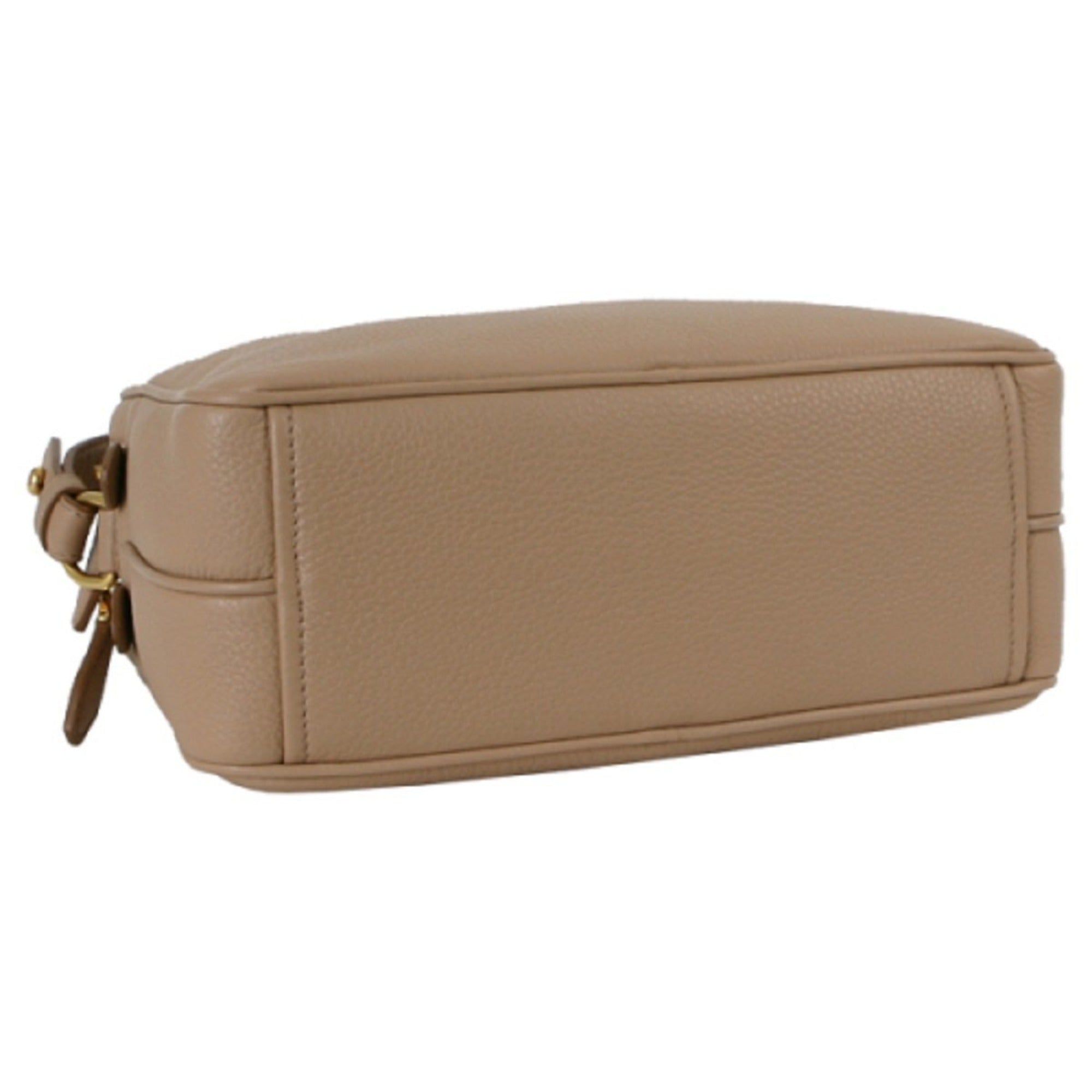 Prada Women's Beige Vitello Phenix Leather Cross body Handbag Small 1BH079 at_Queen_Bee_of_Beverly_Hills